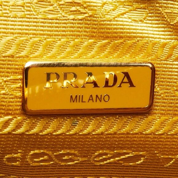 Prada Sole Yellow Saffiano Leather 2005 Re-Edition Shoulder Bag 1BH204 - Picture 12 of 12